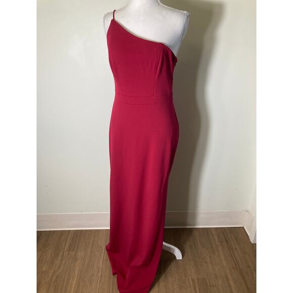NWT Aidan One Shoulder Column Gown Sz 6 - Picture 1 of 3